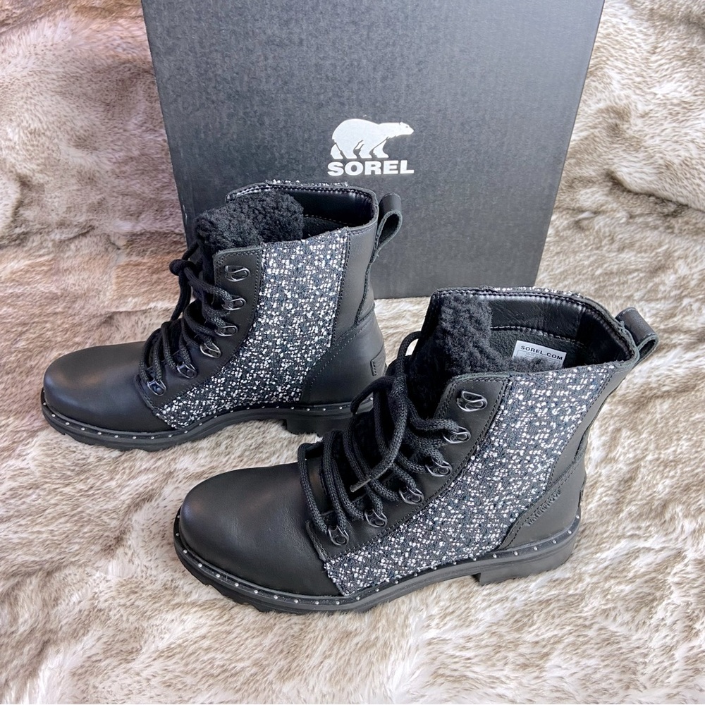 Sorel Lennox Lace-up Cozy Waterproof Boots Sz 10